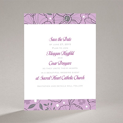 Tropical Flowers - Freesia - Save the Date Card