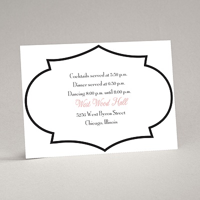 Geometric Glamour - Black Reception Card