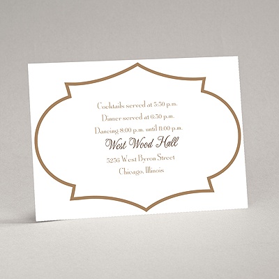 Geometric Glamour - Taupe Reception Card