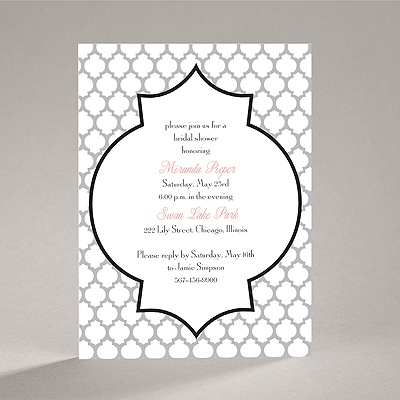 Geometric Glamour - Black Bridal Shower Invitation