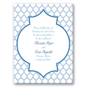 Geometric Glamour - Blue Save the Date Card
