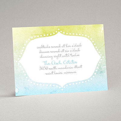 Watercolor Shading - Celestial Blue - Reception Card