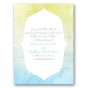 Watercolor Shading - Celestial Blue - Save the Date Card