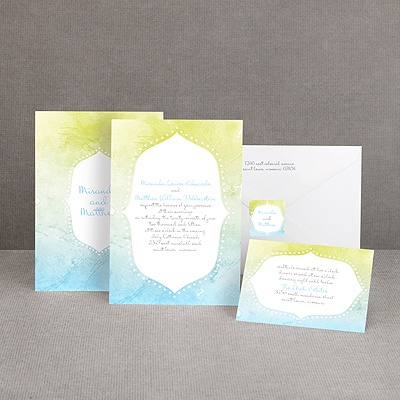 Watercolor Shading - Celestial Blue - Invitation