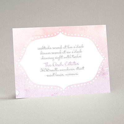 Watercolor Shading - Freesia - Reception Card