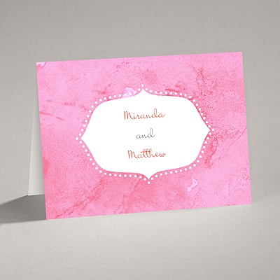 Watercolor Shading - Posie Pink - Thank You Card and Envelope