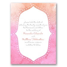 Watercolor Shading - Posie Pink - Save the Date Card