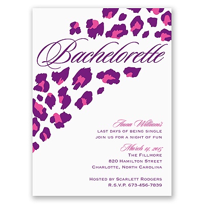 Wild Style - Bachelorette Party Invitation