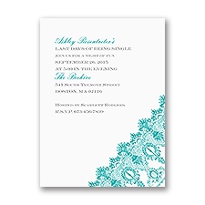 Romantic Lace - White - Bachelorette Party Invitation