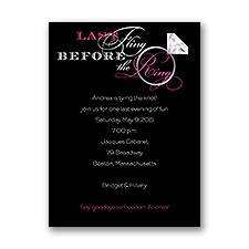 Last Fling - Pink - Bachelorette Party Invitation