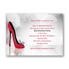 High Heel - Red - Bachelorette Party Invitation