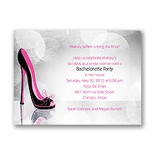 High Heel - Pink - Bachelorette Party Invitation