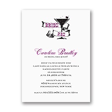 Cocktail - Purple - Bachelorette Party Invitation