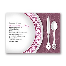 Place Setting - Berry - Rehearsal Dinner Invitation