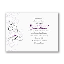 Be Married - Purple - Rehearsal Dinner Invitation