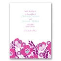 Modern Poppies - Amethyst - Save the Date Card