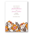 Modern Poppies - Espresso - Save the Date Card