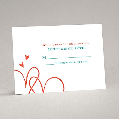 Loving Hearts - Response Card and Envelope
