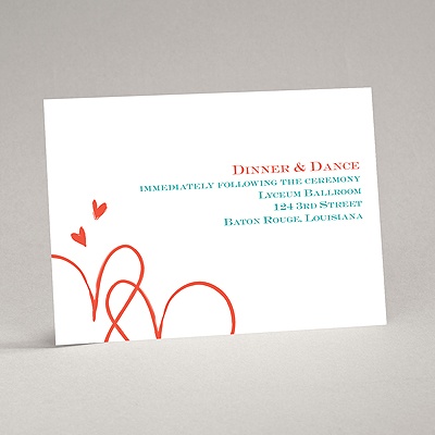 Loving Hearts - Reception Card