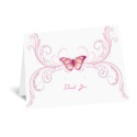 Delicate Butterfly - Fuchsia Thank You Card and Envelope