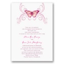 Delicate Butterfly - Fuchsia Invitation