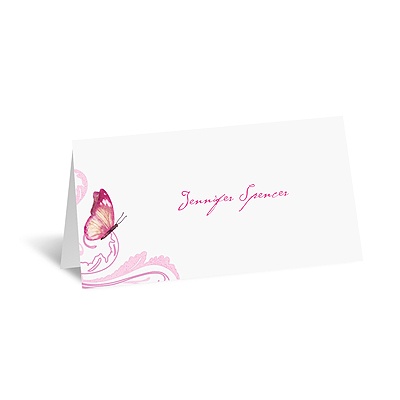 Delicate Butterfly - Fuchsia - Place Card