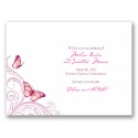 Delicate Butterfly - Fuchsia Save the Date Card