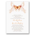 Delicate Butterfly - Orange Invitation