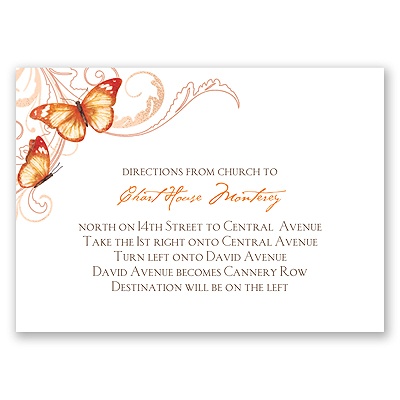 Delicate Butterfly - Poppy - Map Card