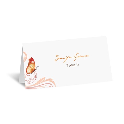 Delicate Butterfly - Poppy - Escort Card