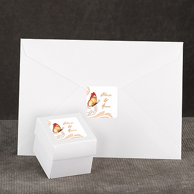 Delicate Butterfly - Orange - Seal