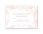 Calligraphy Motifs - Coral - Response Card and Envelope