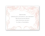 Calligraphy Motifs - Coral - Reception Card