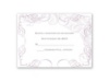 Calligraphy Motifs - Lavender - Response Card and Envelope