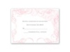 Calligraphy Motifs - Pink - Response Card and Envelope