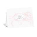 Calligraphy Motifs - Pink - Thank You Card and Envelope