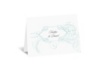 Calligraphy Motifs - Aqua - Thank You Card and Envelope