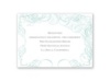 Calligraphy Motifs - Aqua - Reception Card