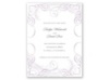 Calligraphy Motifs - Lavender - Save the Date Card