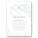 Calligraphy Motifs - Aqua - Invitation