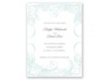 Calligraphy Motifs - Aqua - Save the Date Card