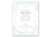 Calligraphy Motifs - Aqua - Bridal Shower Invitation