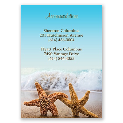 Starfish - Accommodations Card