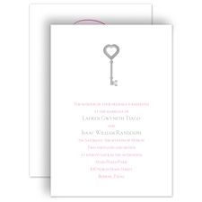 Key to Love - Fuchsia - Invitation