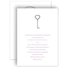 Key to Love - Purple - Invitation