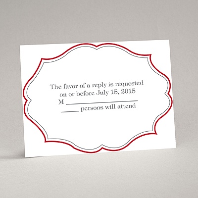Classic Crest - Red - Response Card and Envelope