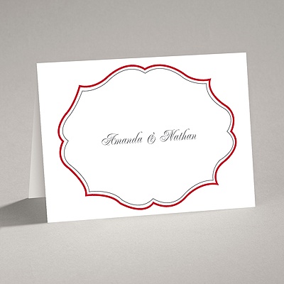 Classic Crest - Red - Thank You Card and Envelope