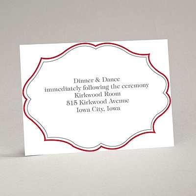 Classic Crest - Red - Reception Card