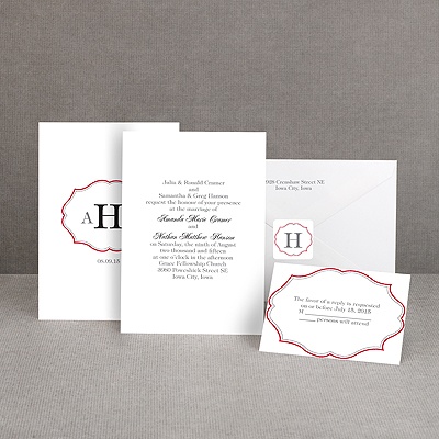 Classic Crest - Red - Invitation