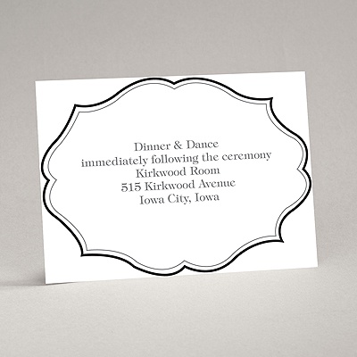 Classic Crest - Black - Reception Card